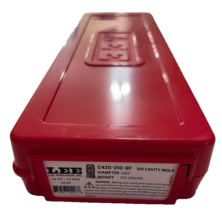 LEE 90227 6-CAVITY 44SP. 44 MAG BULLET MOLD C430-310-RF .430 DIA.  310 GRAIN