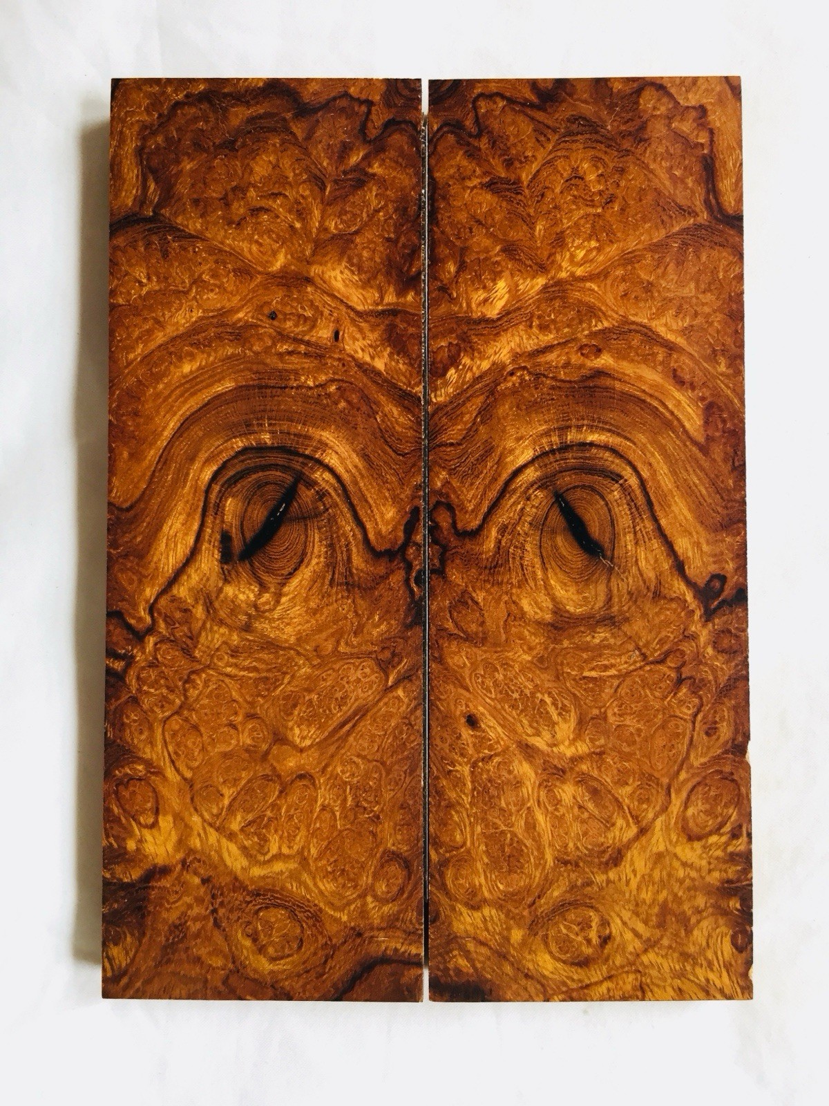 Arizona Ironwood Burl Book Matched Knife Scales 5.67” x 1.94” x .46”