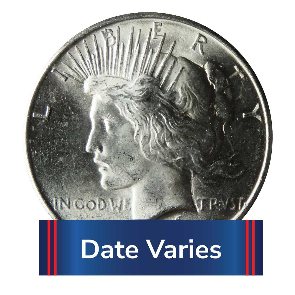1922 - 1935 $1 Peace Dollar Silver Brilliant Uncirculated