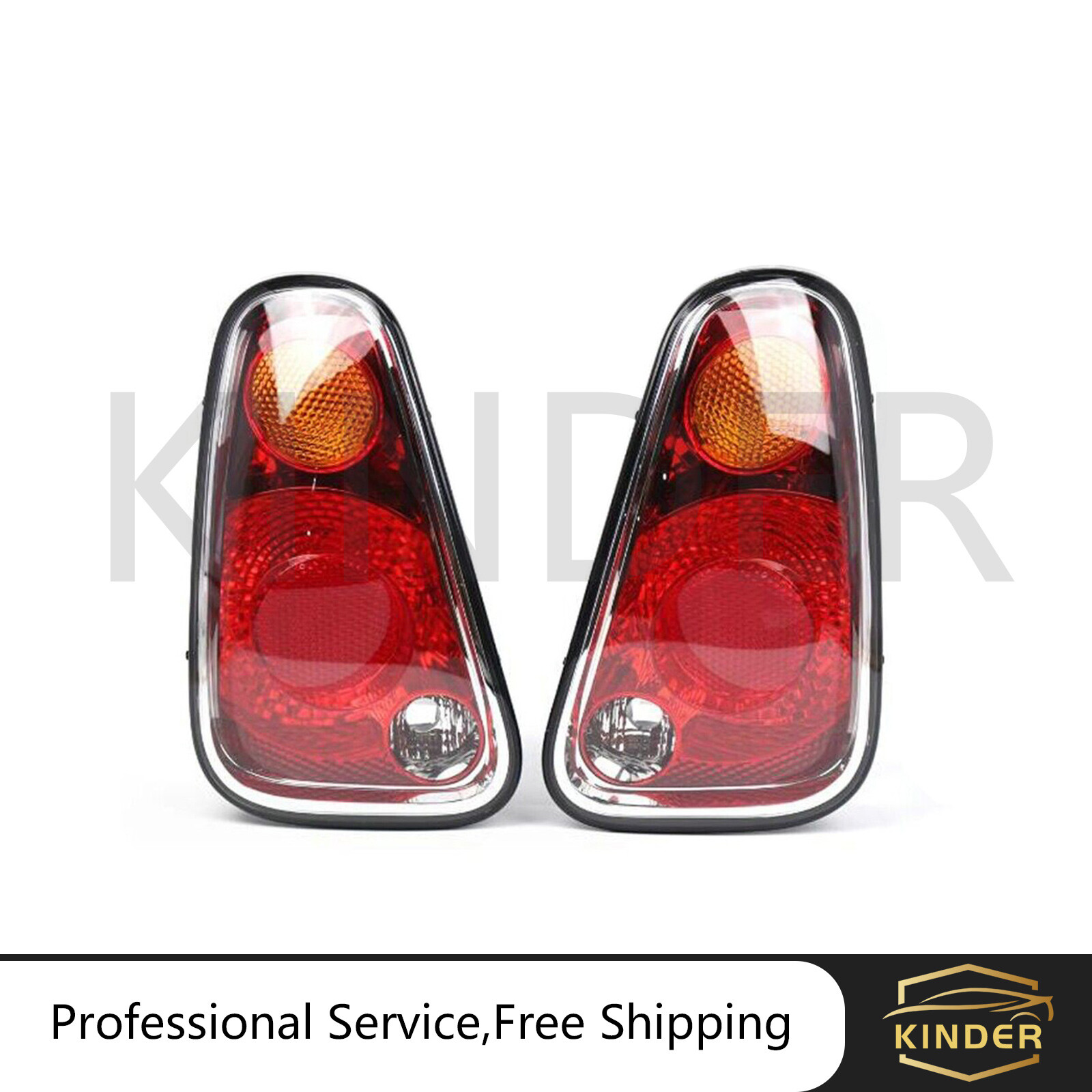 Pair Red Rear Tail Light Housing Replacement For 04-06 Mini Cooper R50 R52 R53