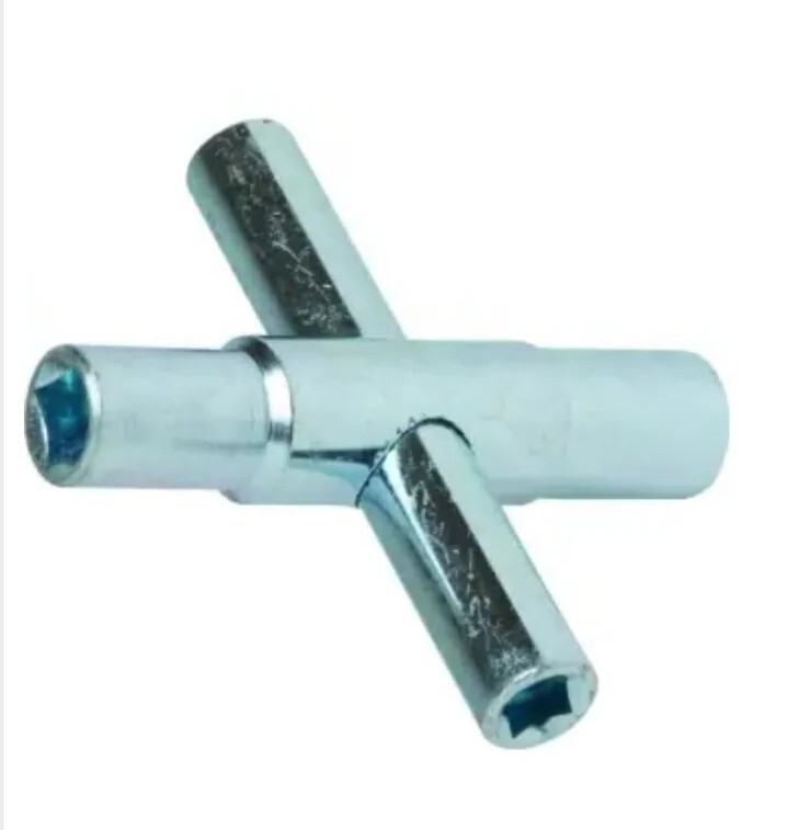 4-Way Square Stem Key Sizes 1/4" 9/32" 5/16" 11/32" Plumber's Tool LK4  New