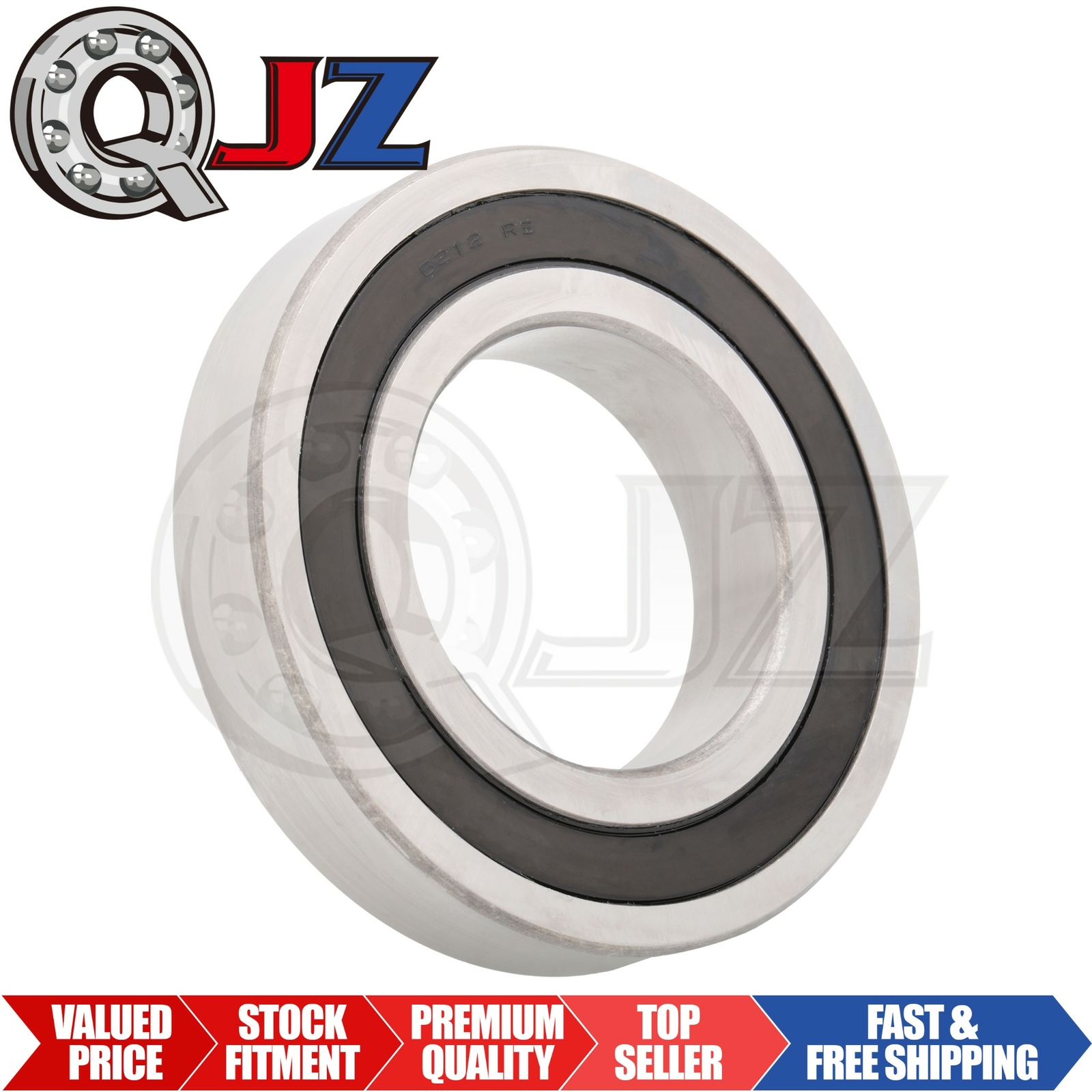 [Qty.1] 6212-2RS Deep Groove Radial Ball Bearing [60mm Bore x 110mm OD x 22mm W]