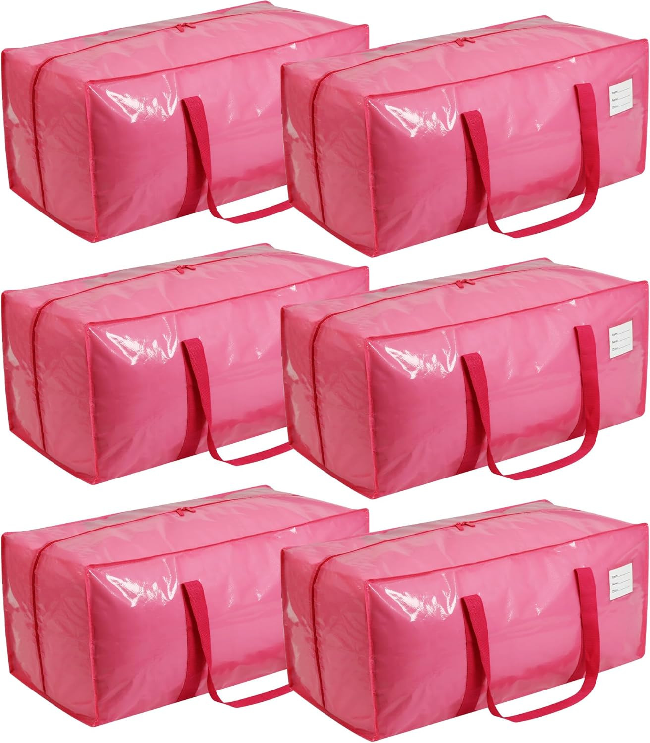 6 Pack Extra Heavy Duty Large Moving Bags with Comfortable Handle & Strong Zippe