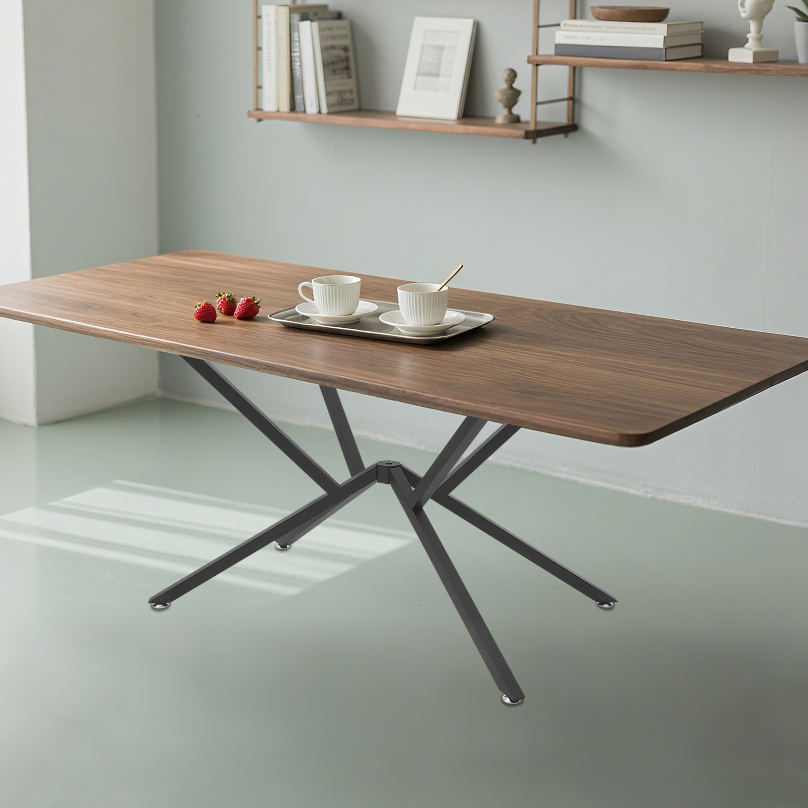 0.8mm/30mm Metal Table Legs Table Crossed-leg Modern Table Legs Iron Black US