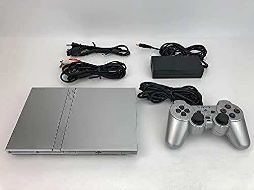 PS2 Slim Console Satin silver White SCPH-75000SSS SONY Japan Console JP