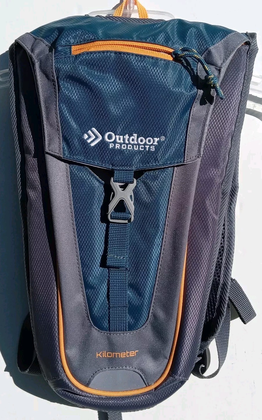 Outdoor Products Kilometer Hydration Pack Blue Orange No Reservoir #4315OP-DPDV