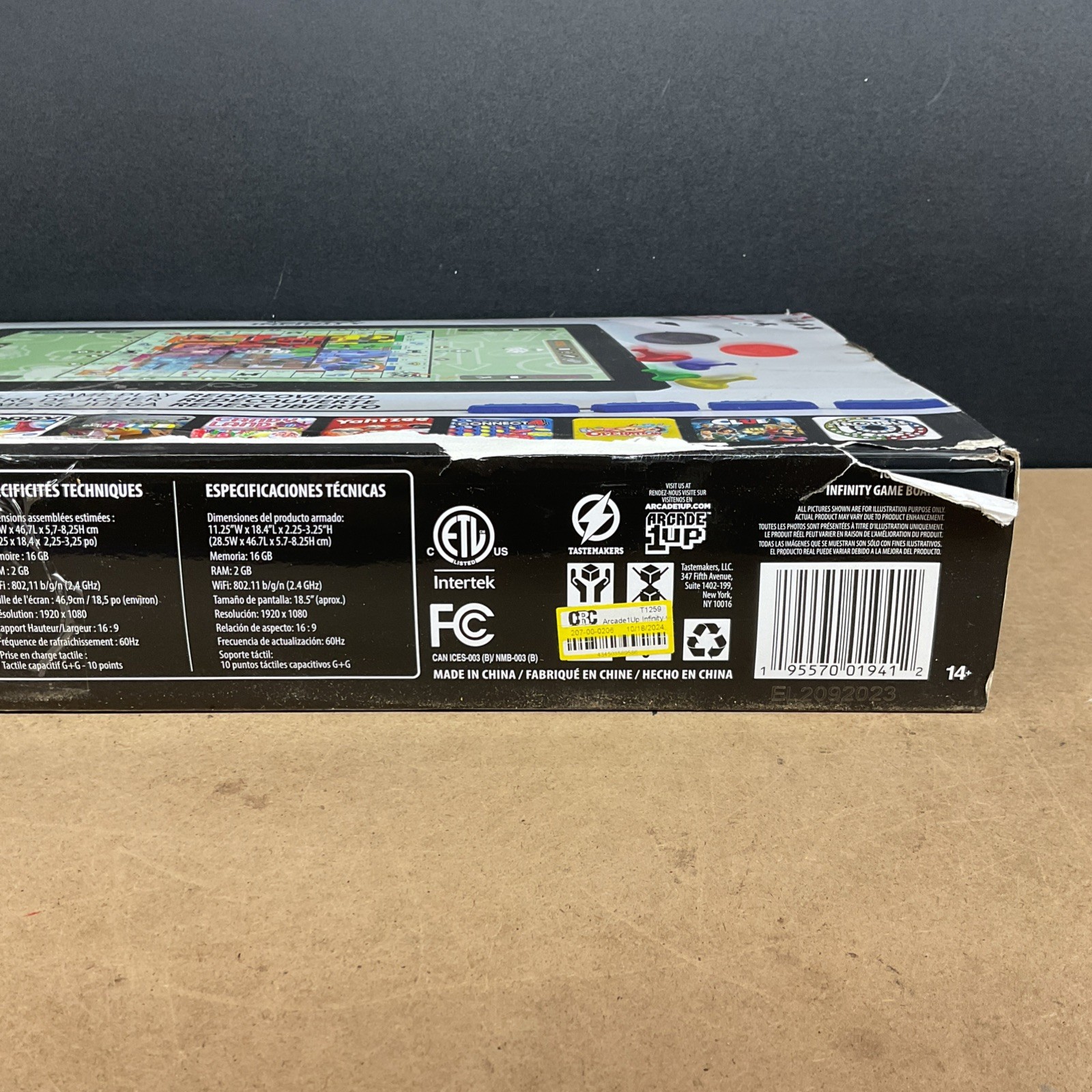 Arcade1Up Infinity Game Board 18.5in Touchscreen Multiplayer - OPEN BOX