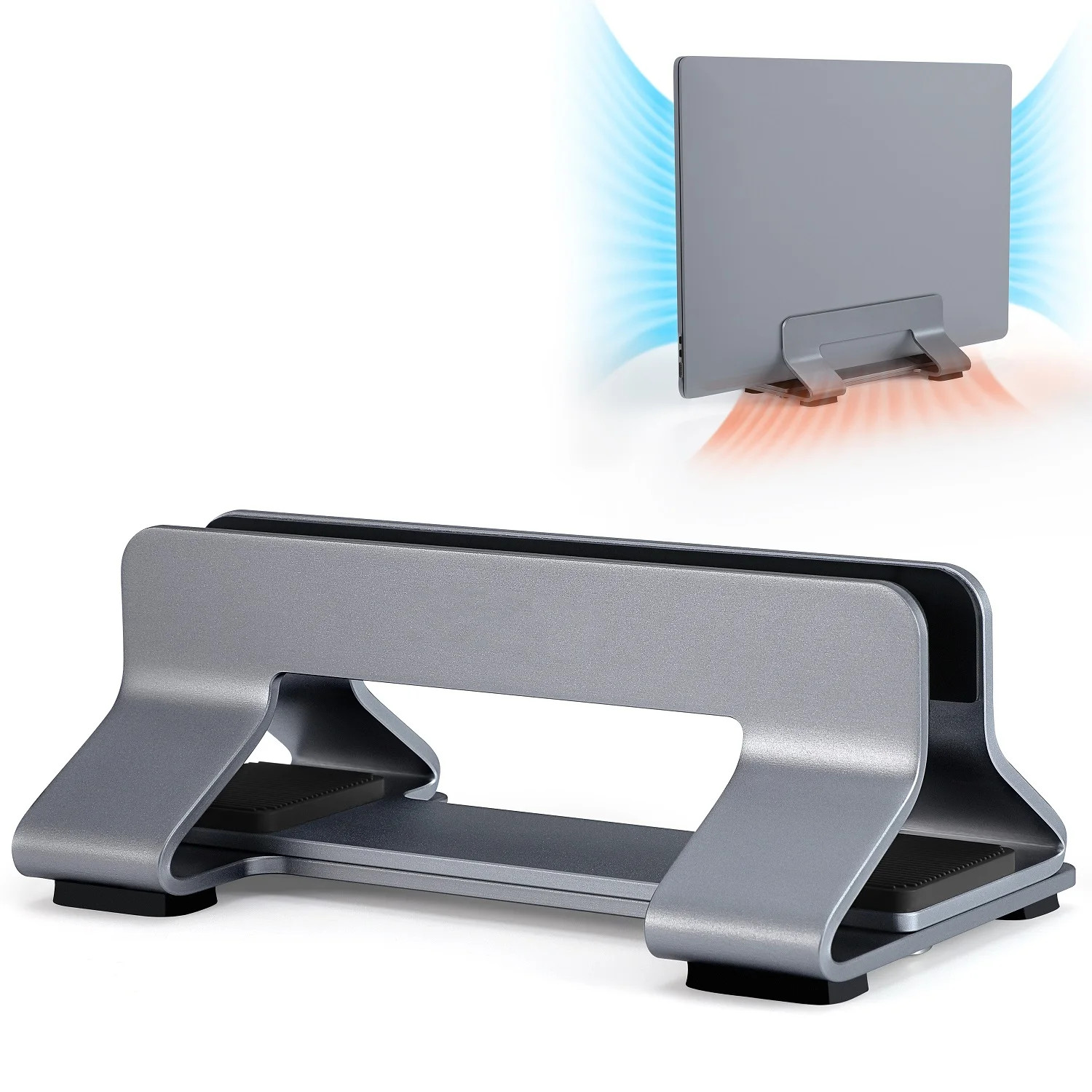 Vertical Laptop Stand Tool-Free Adjustable Aluminum Laptop Stand Holder Vertical
