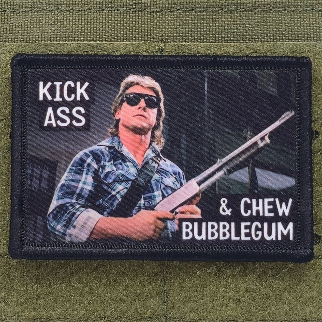 Kick A And Chew Bubblegum Patch Moral Tactical Meme Hook & Loop 3x2
