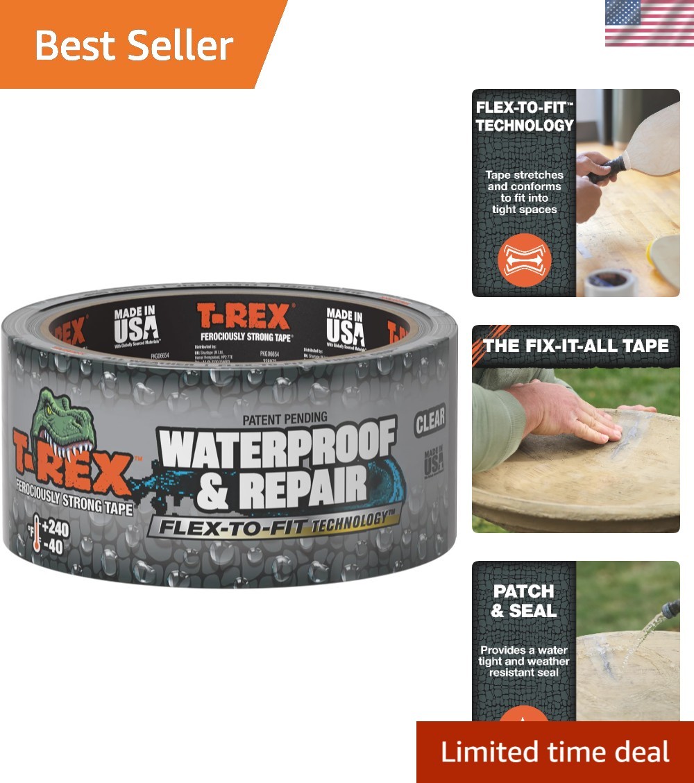 All-Weather Waterproof Repair Tape - 1.88" x 30 ft, Perfect for Pools & Outdoors