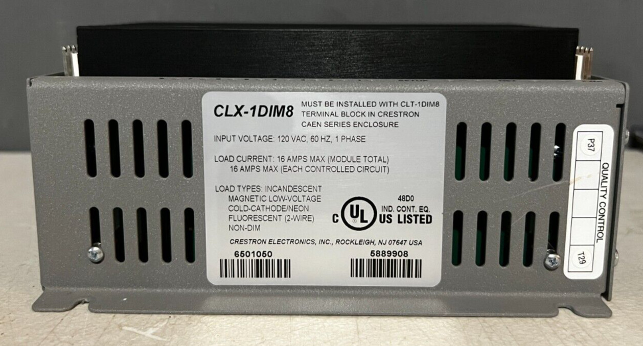 Crestron CLX-1DIM8 8 Channel Dimmer Module, Single Feed