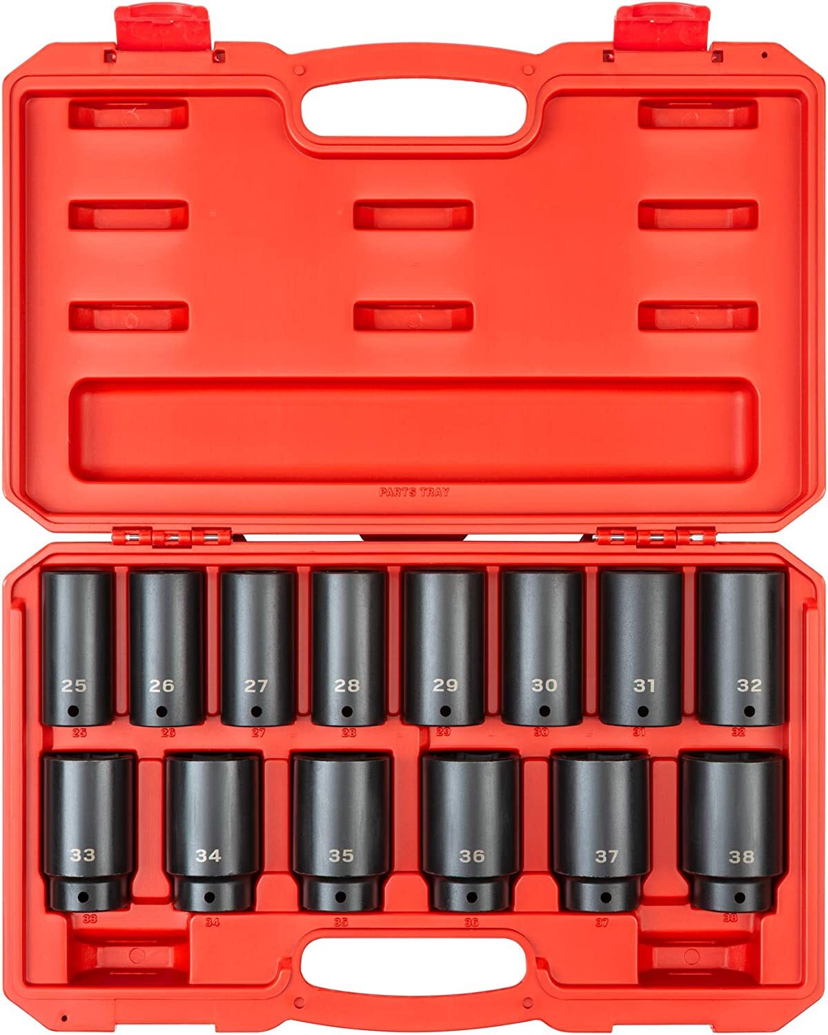 TEKTON 1/2 Inch Drive Deep 6-Point Impact Socket Set,14-Piece (25-38mm) SID92333