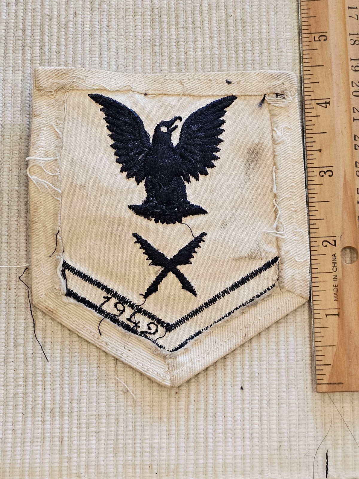 WWII USN Navy 1942 Administration 3rd Class Rate Patch L@@K!!!