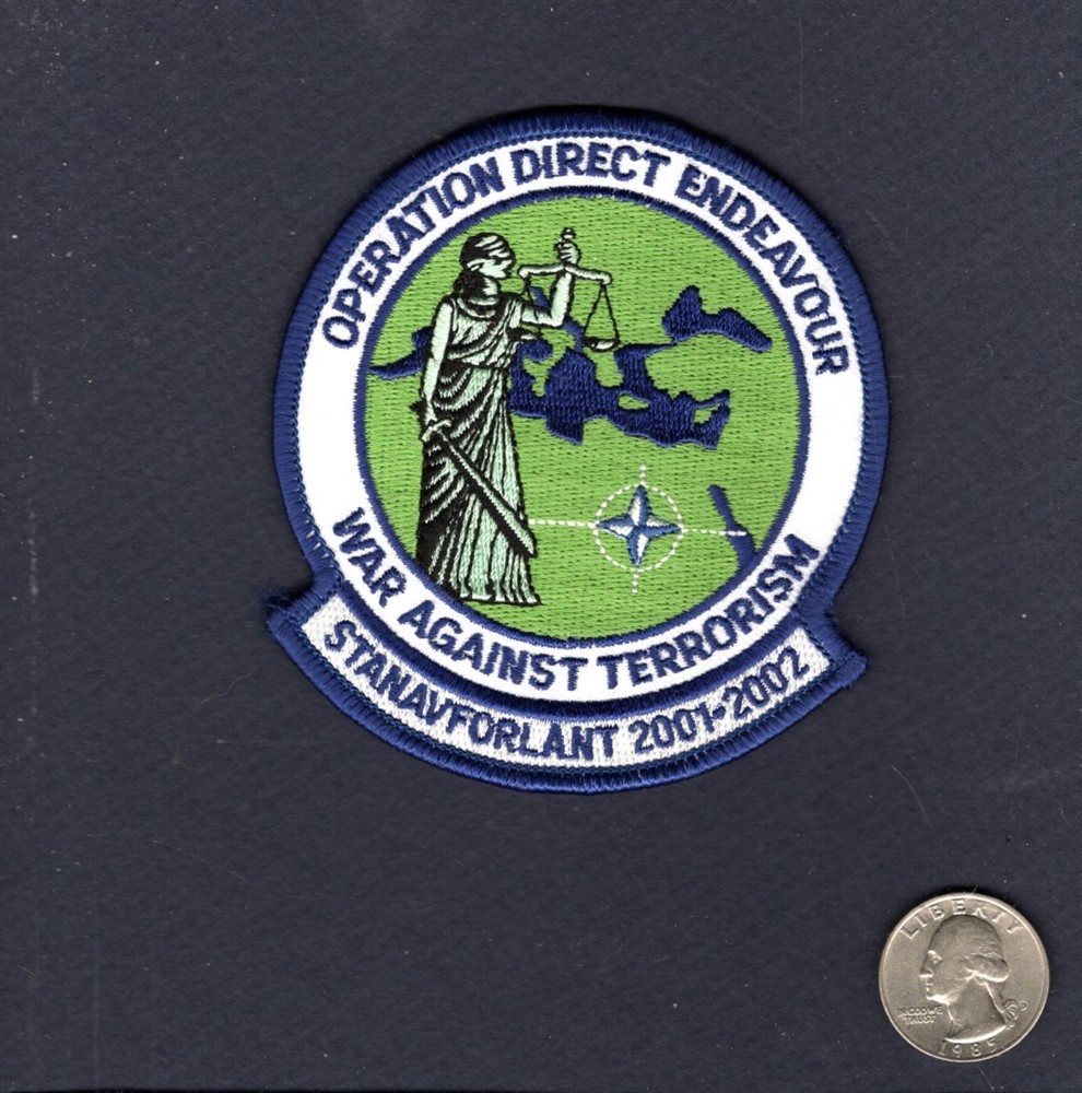 Direct Endeavor STANAVFORLANT 2001 2002 NATO Naval Forces Ship Squadron Patch