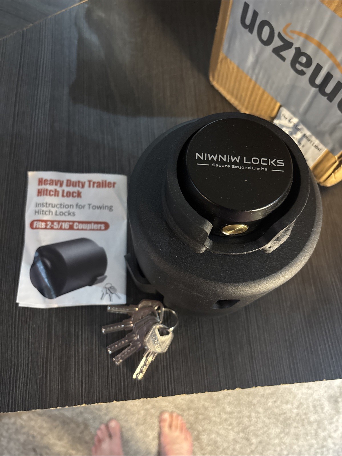 Niwniw Heavy Duty Trailer Hitch Locks Fits 2-5/16"
