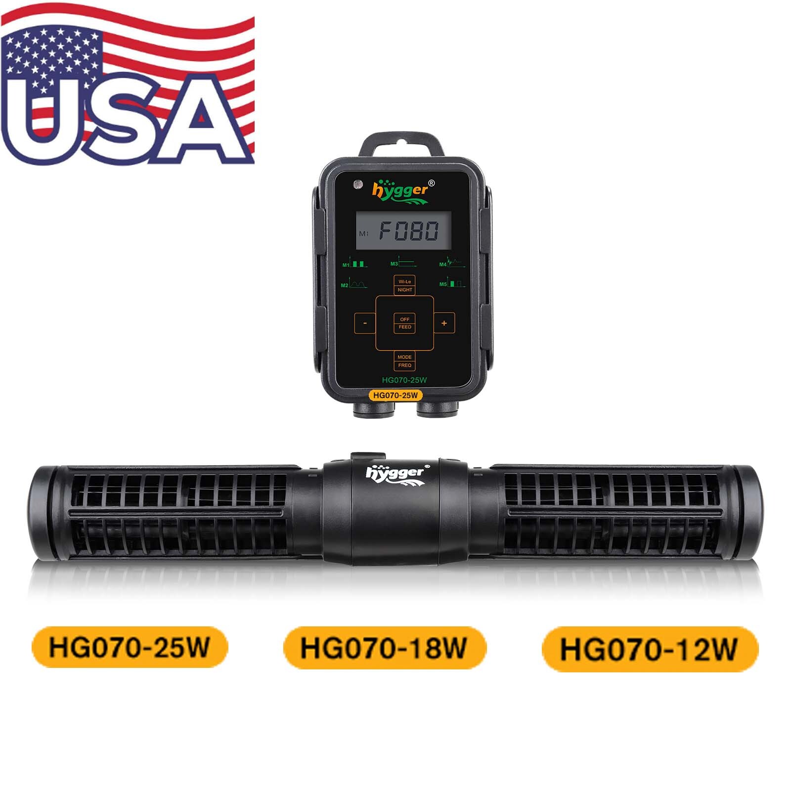 hygger Wave Maker Aquarium Fish Tank Powerhead Pump Marine Reef Up to 265 Gallon