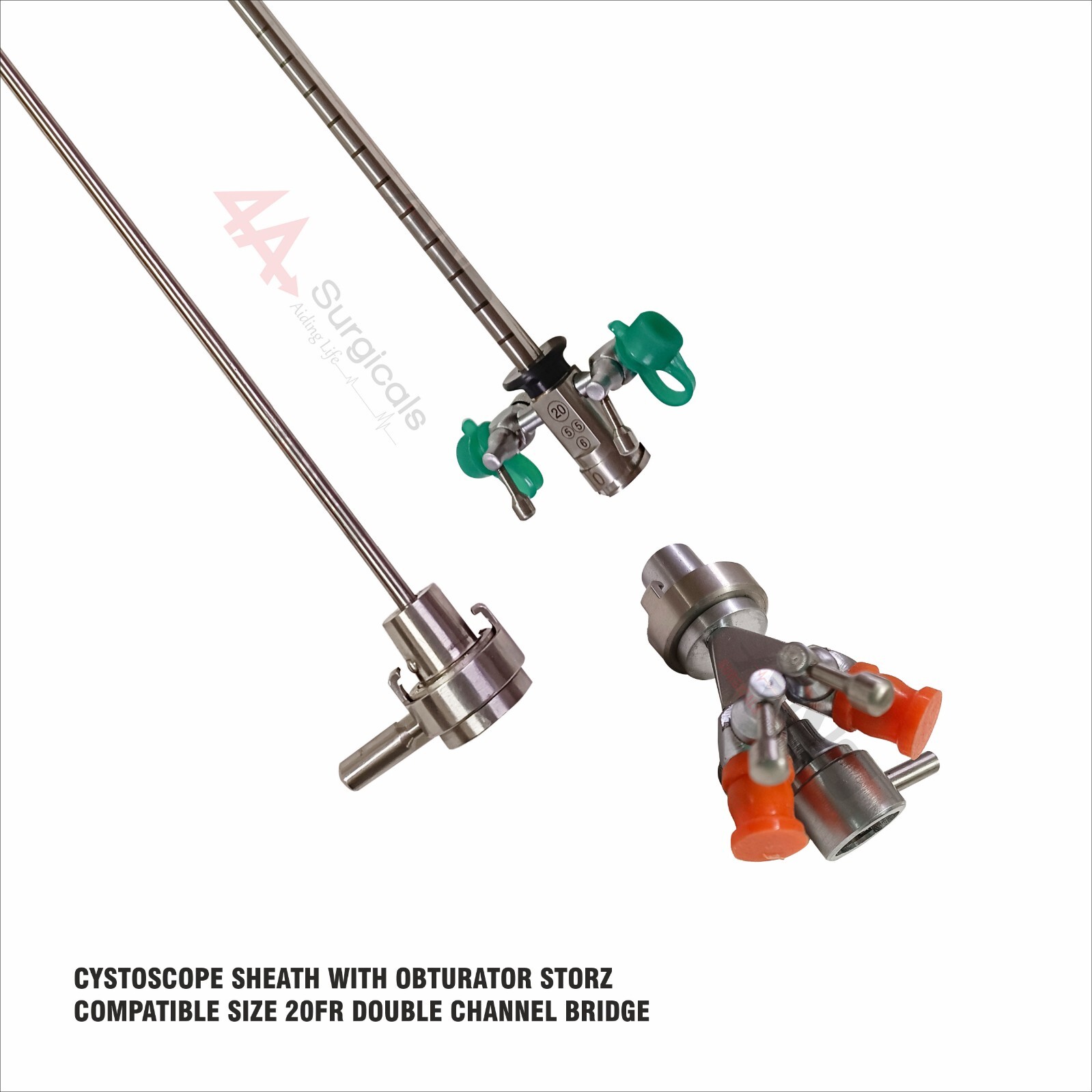 4A Cystoscopy Sheath With Obturator 20Fr + Double Channel Bridge