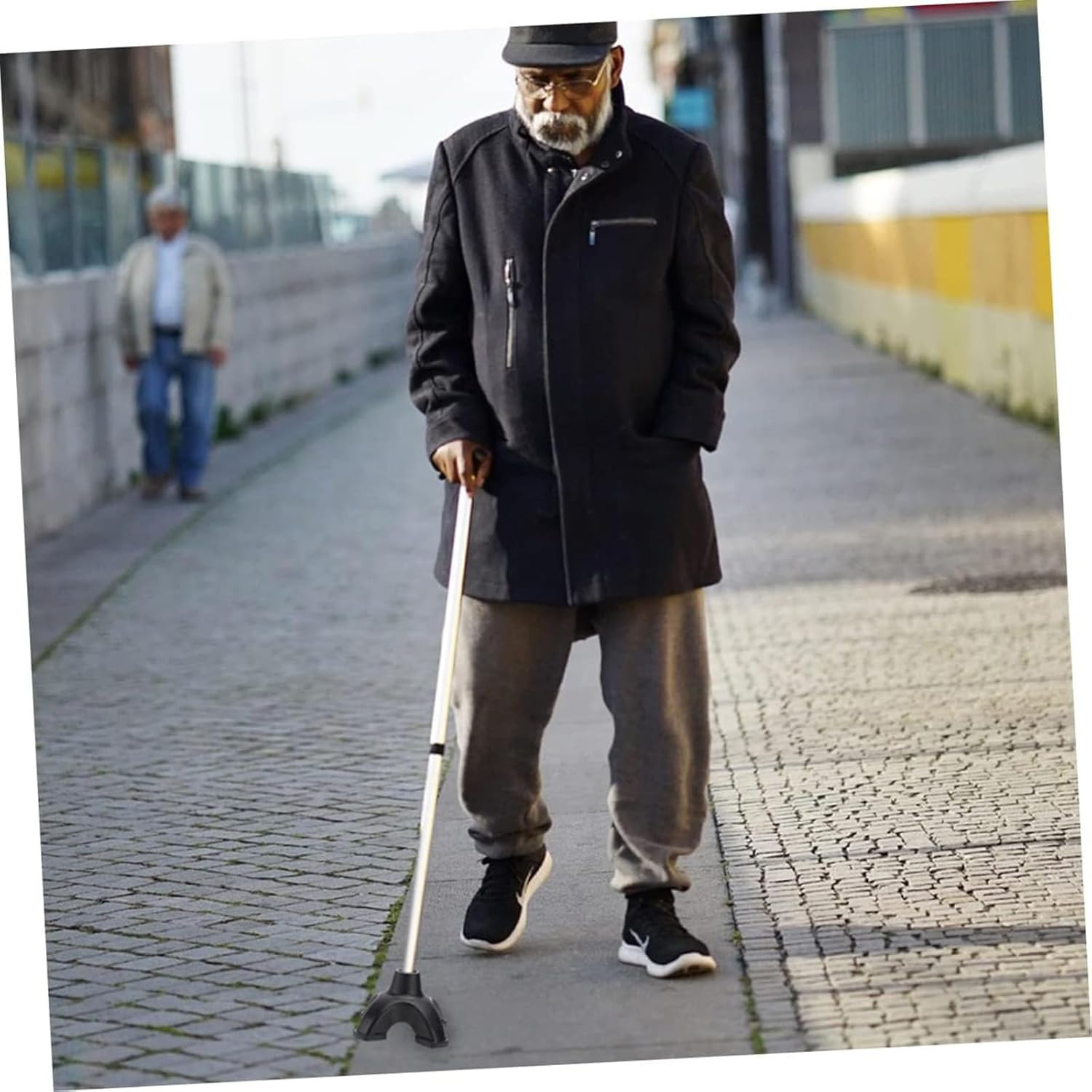 Non-Slip Rubber End Tips for Walking Canes, Sticks, and Crutches - Self-Stand...