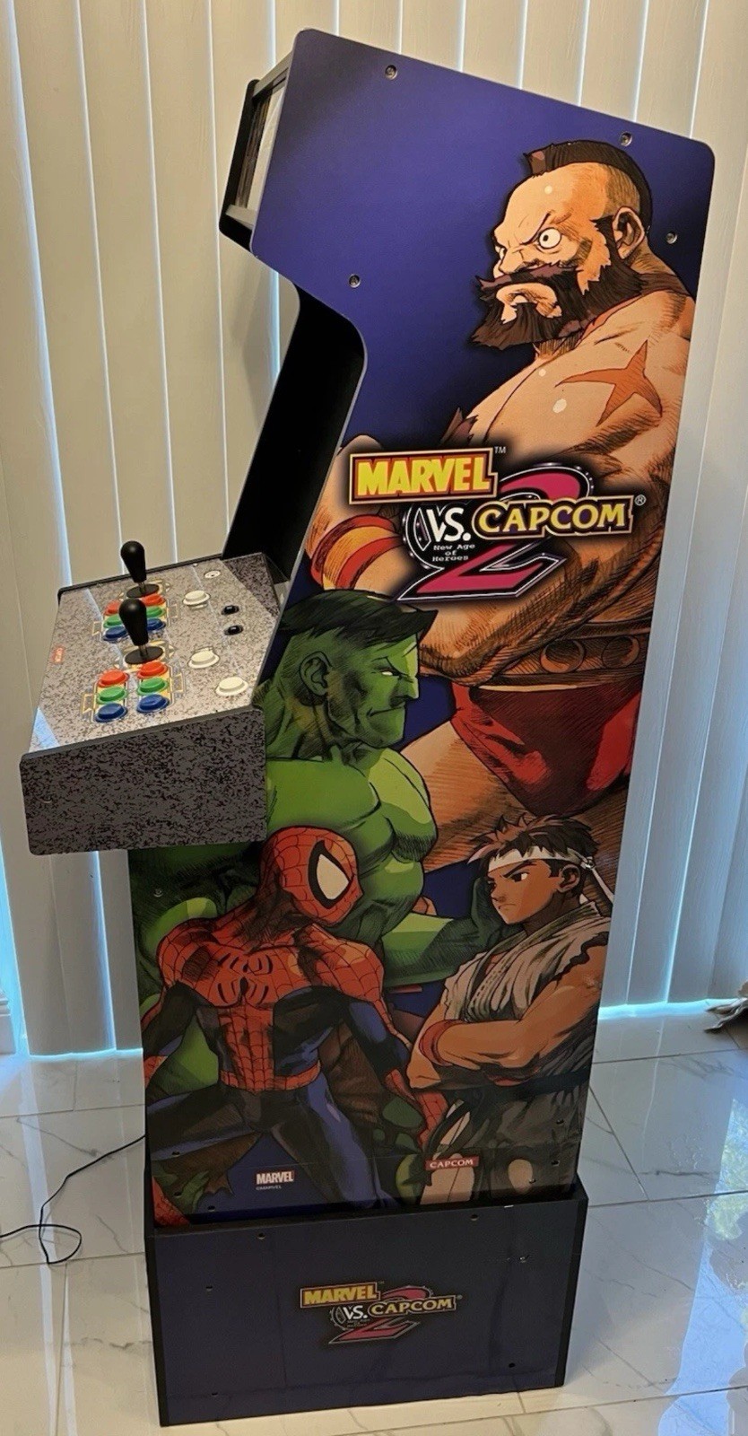 Marvel vs Capcom 2 w/ Lit Marque - Arcade1Up Riser Included 🔥 VERY RARE