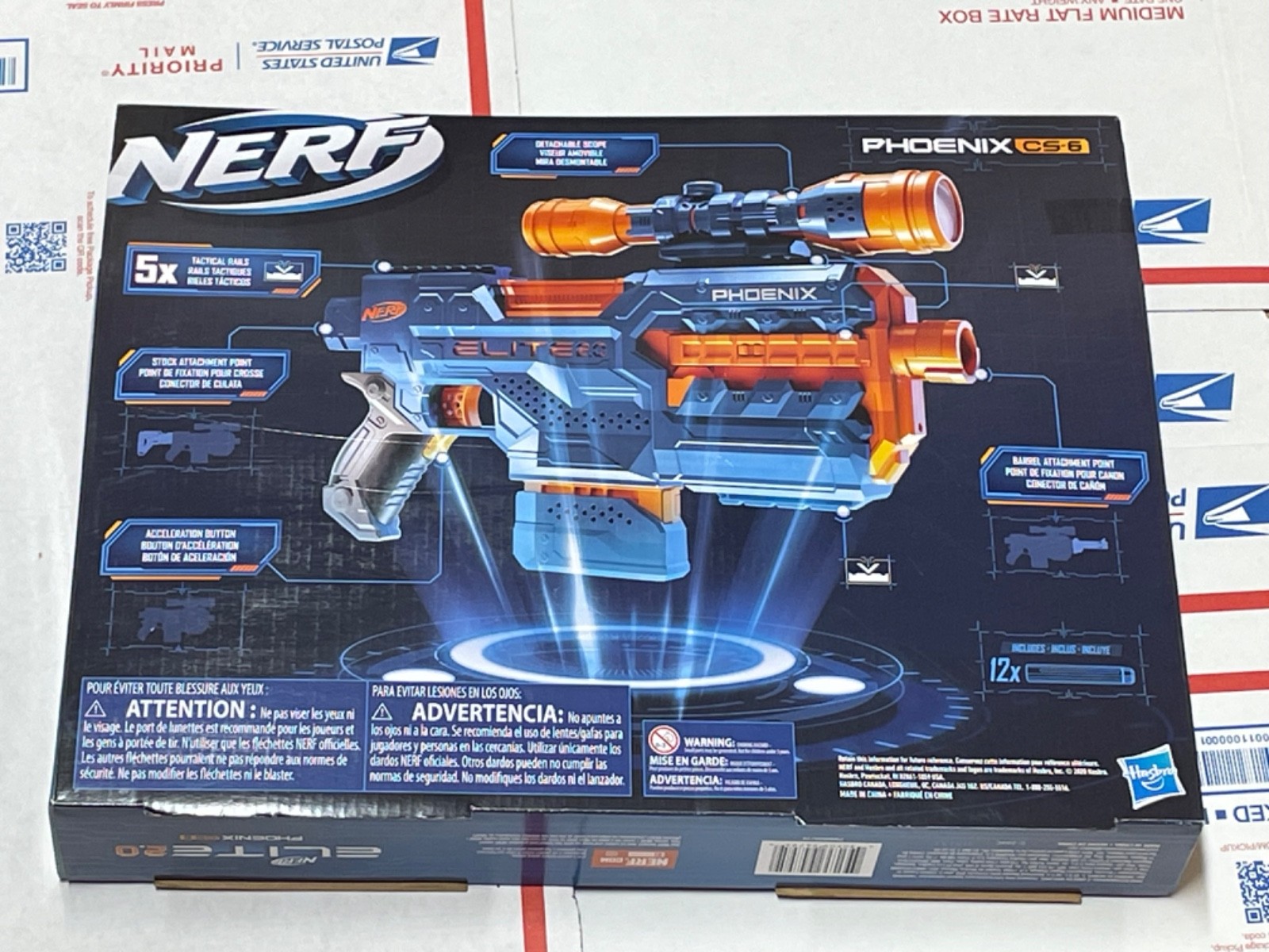 NERF N-Strike Elite 2.0 Phoenix CS-6 Full Length MOTORIZED DART BLASTER NEW