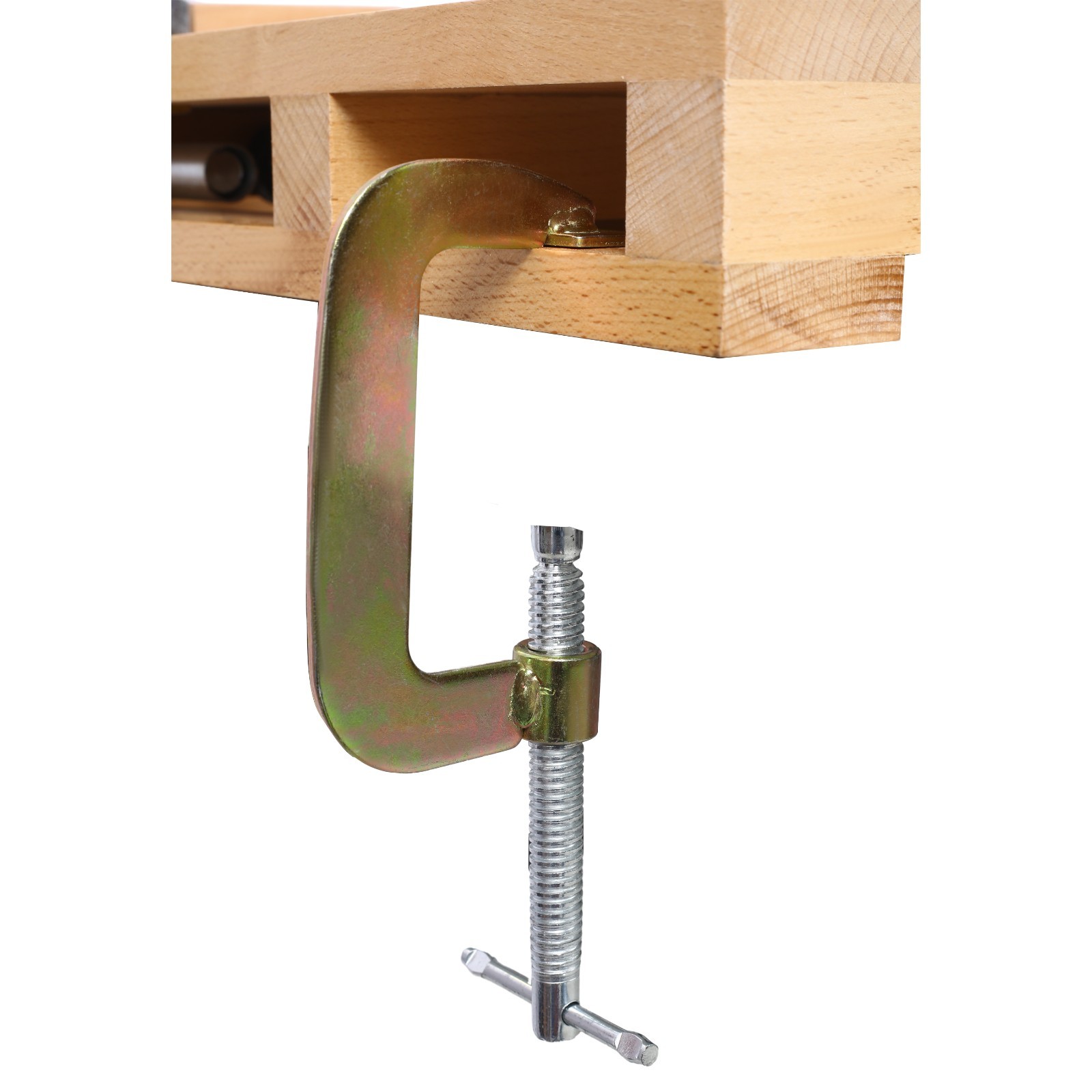 Portable Woodworking Bench Vise with Quick-Release & 2 G-Clips