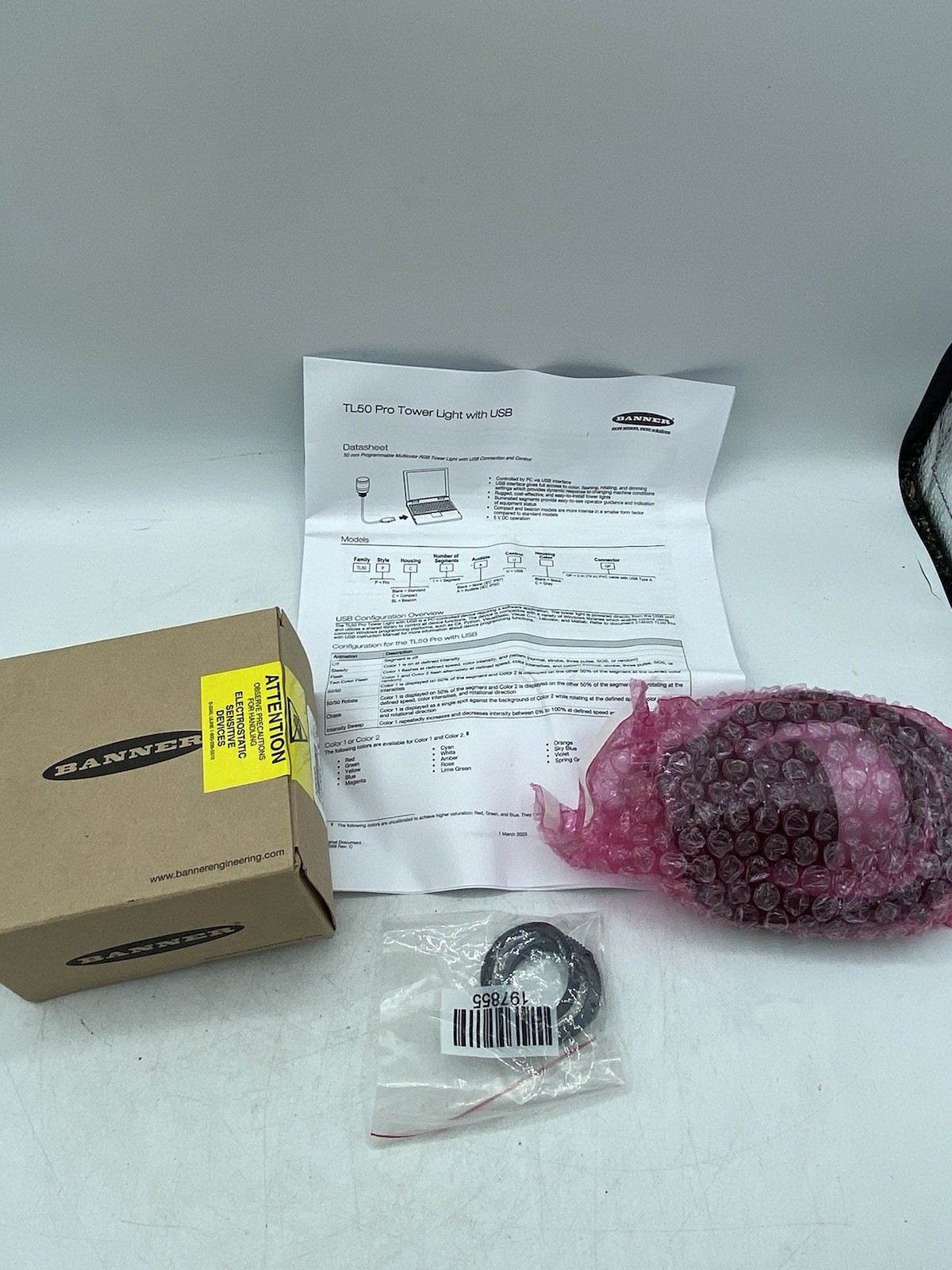 BANNER ENGINEERING TL50P1UQP-805509 / TL50P1UQP805509 (NEW IN BOX)
