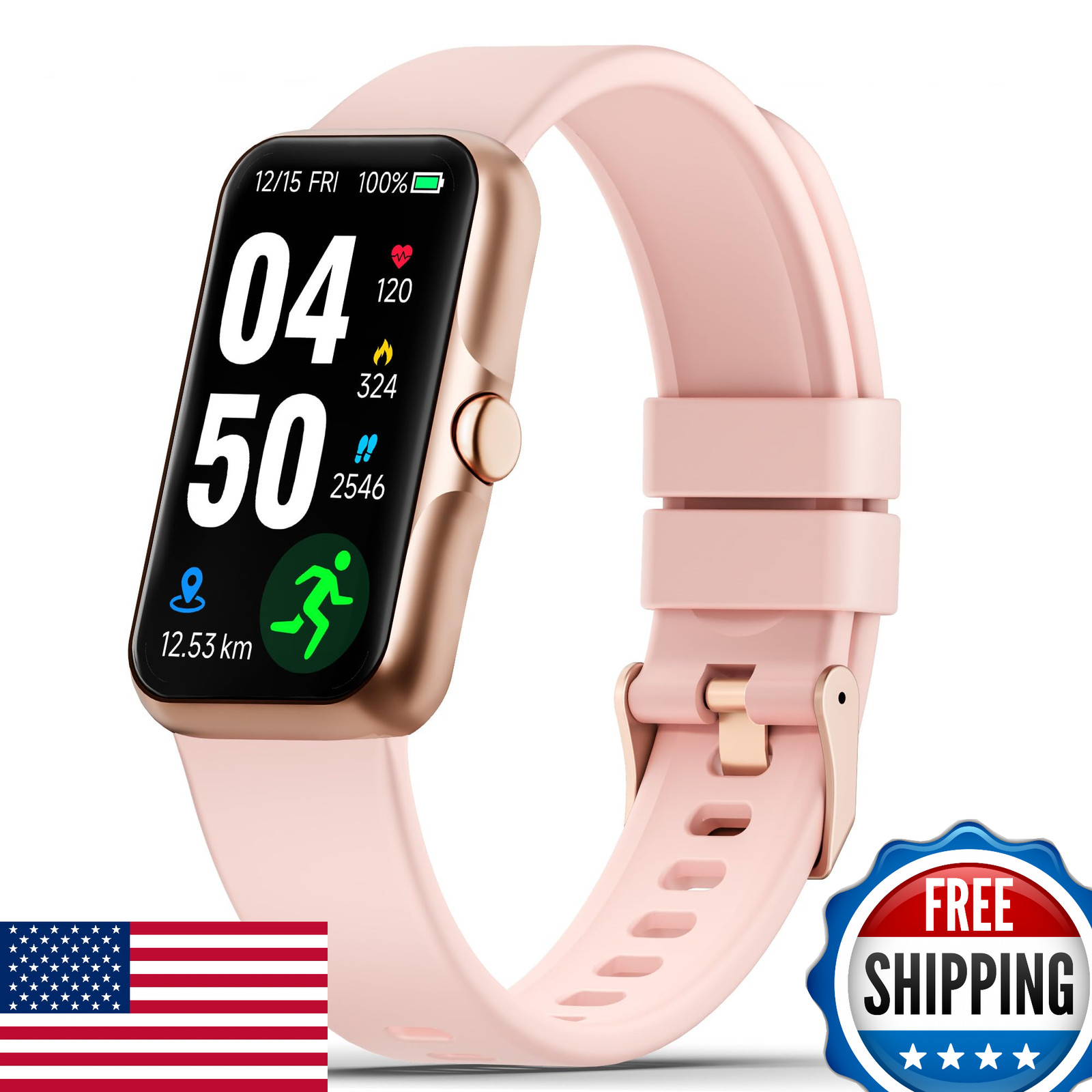 JYUAJOI Fitness Tracker: 24/7 HR, Blood Oxygen, Sleep Monitor, IP68 Waterproof