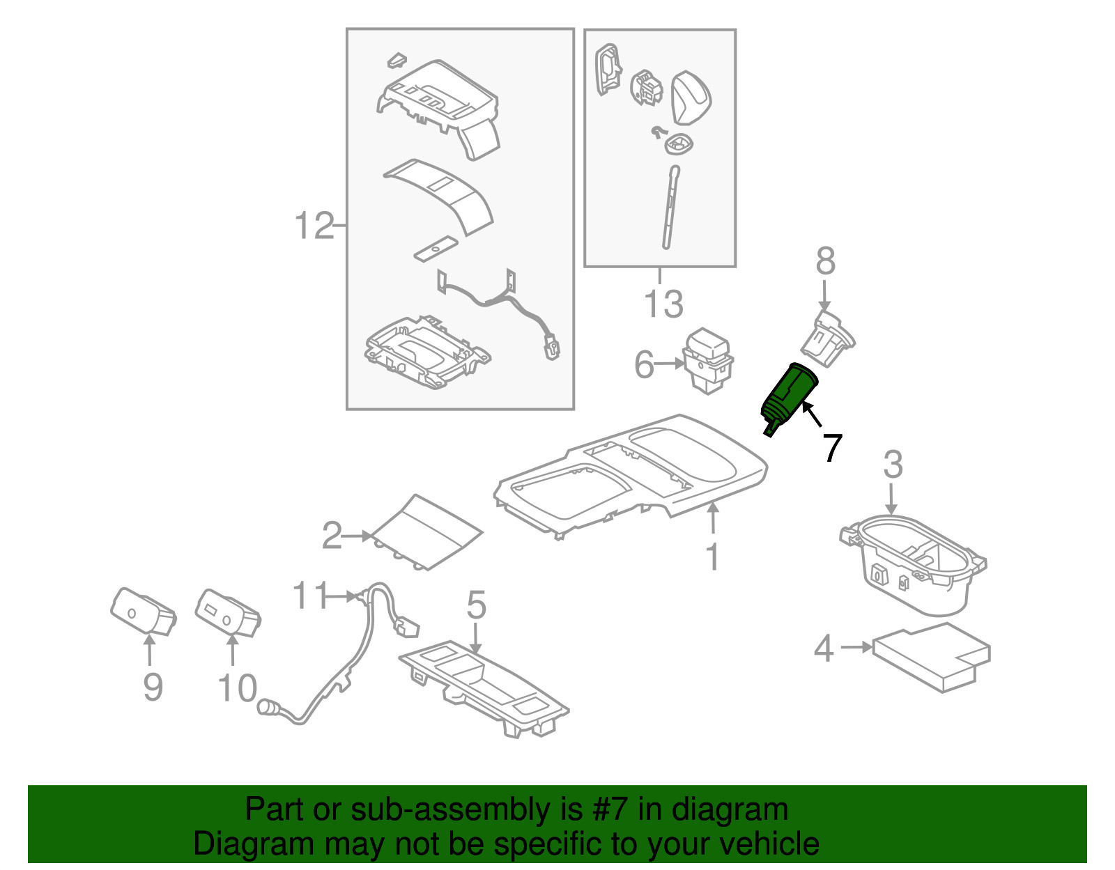 Genuine Subaru Power Outlet 86711fa060
