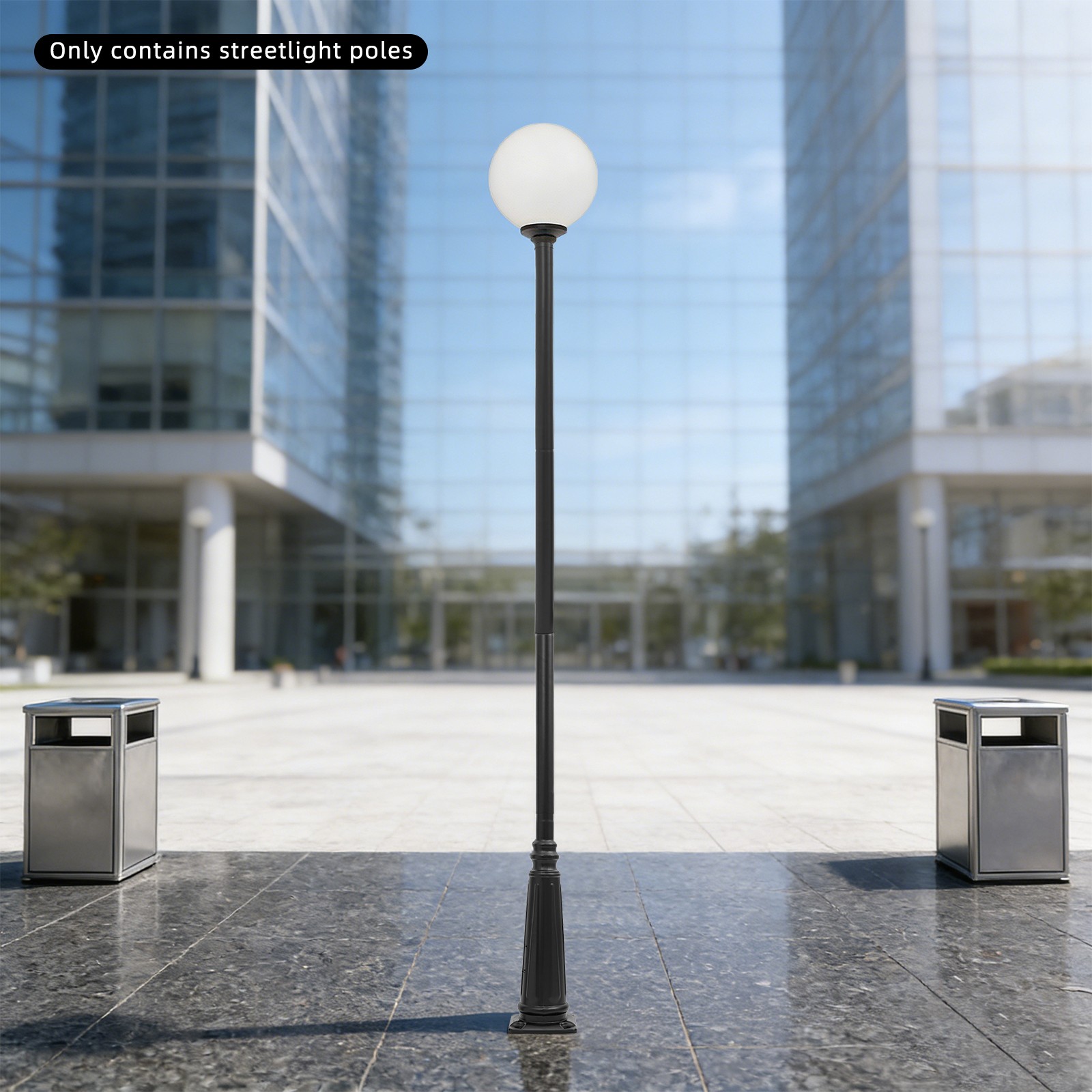 3.1m European Light Post,Split-Type Light Post,Floorstanding Outdoor Light Post