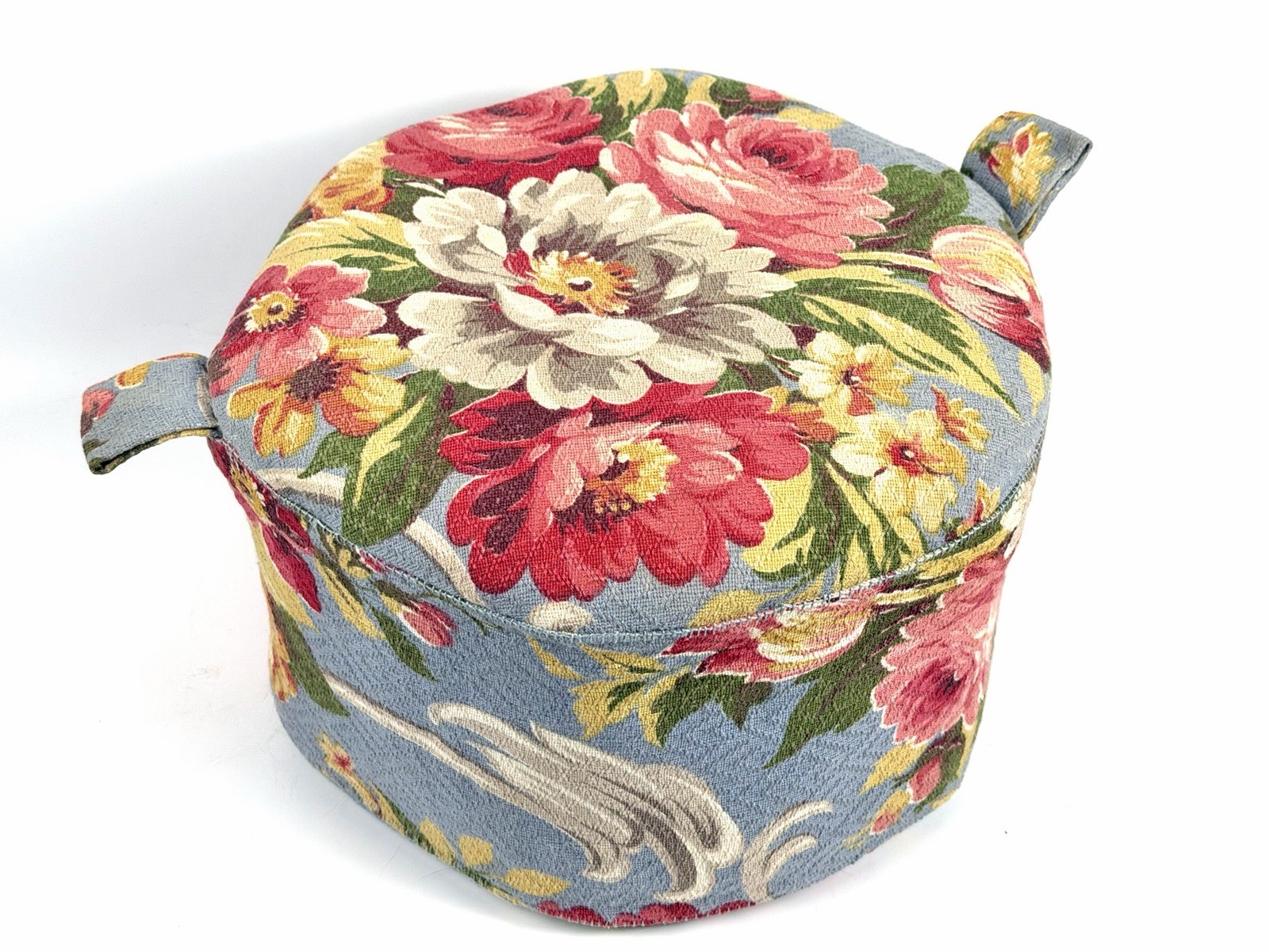 VTG Granny Foot Stool Floral Cottagecore Ottoman Small