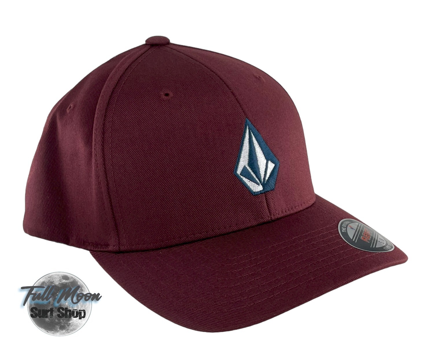 New Volcom Full Stone Bordeaux Mens XFit Flex Fit Cap Hat