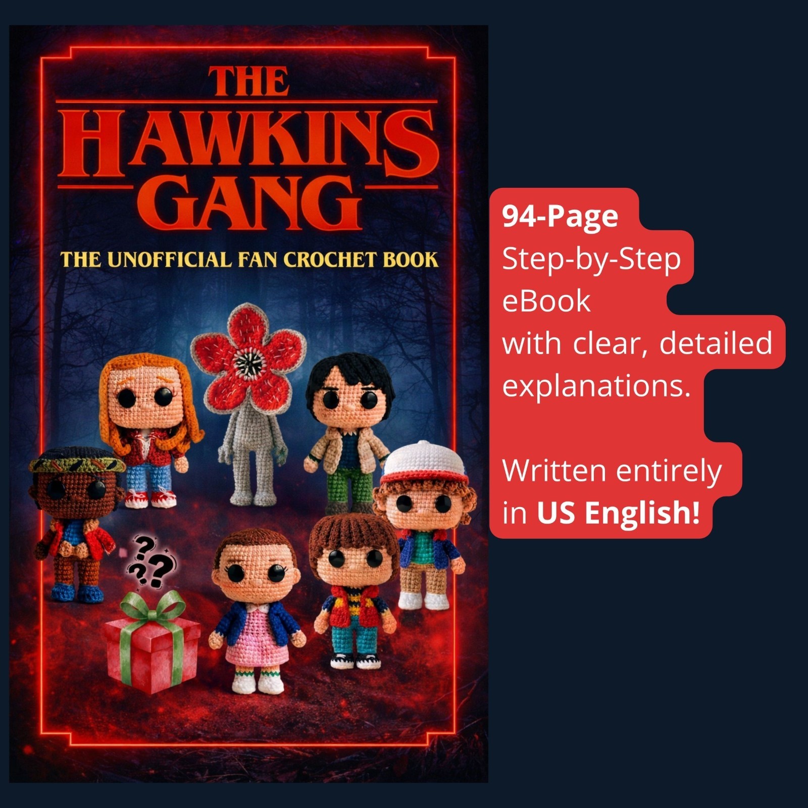 Stranger Things Crochet Pattern 7-in-1 Bundle | Digital PDF Amigurumi | English
