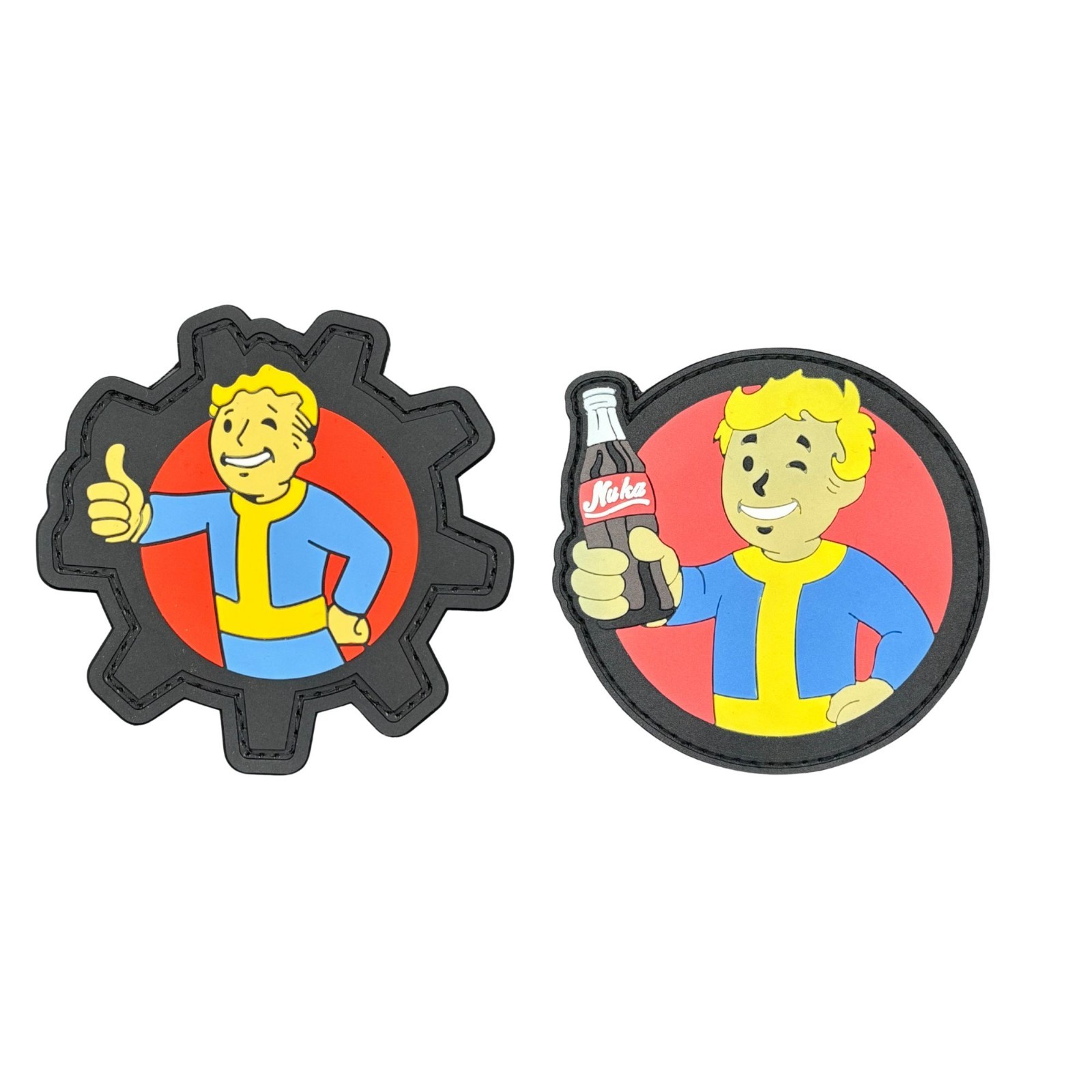 2 PC Thumbs up Nuke Vault Boy PVC 3.0 Inch Hook Fastener