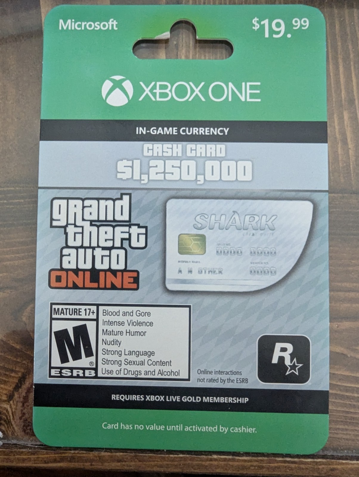UNUSED GIFT-CARD.  Received As Gift And Do Not Play GTA Online