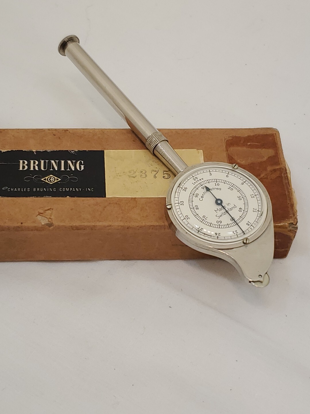 Clean Vintage Bruning Map Mileage Distance Tool Opisometer #2375 E4