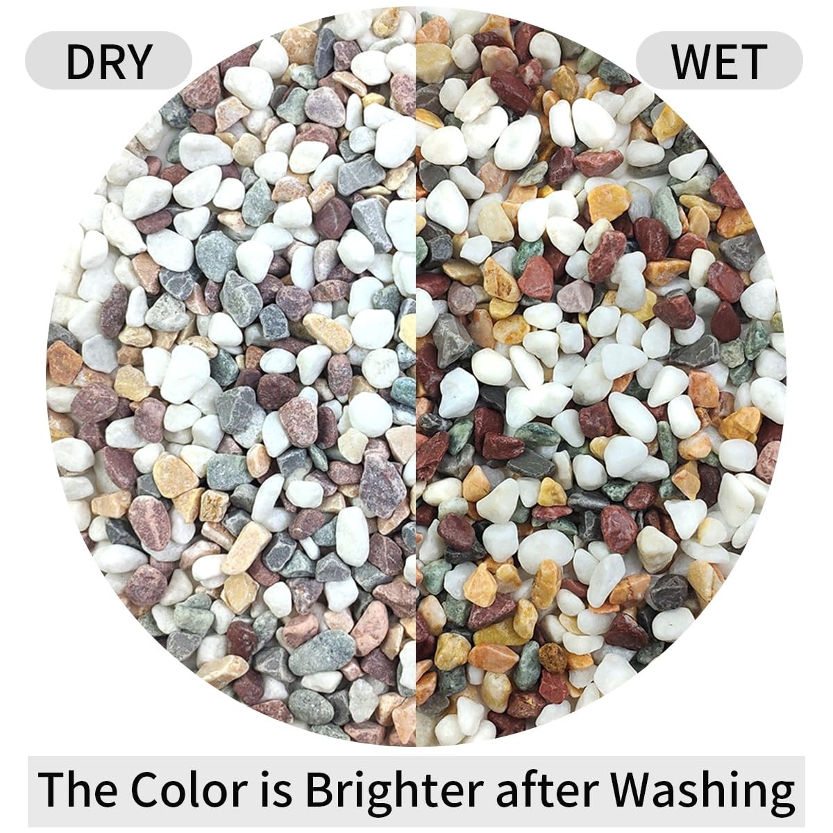 5 lbs Natural Mixed Color Gravel Pebbles, 3/8 Inch Decorative Succulent Rocks...