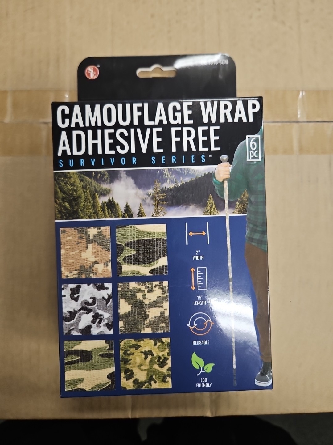 6 PCS/ Set Camoflage Camo Bandage Tape (non adhesive) Stealth Tapes Survivor