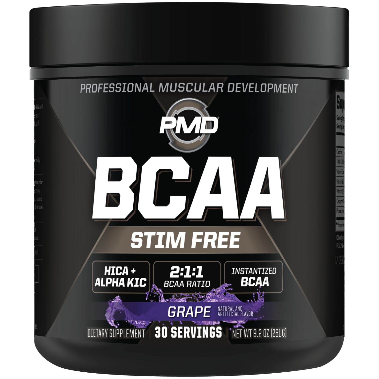 PMD BCAA Stim-Free Amino Acids for Performance & Recovery - Grape (30 Serve)