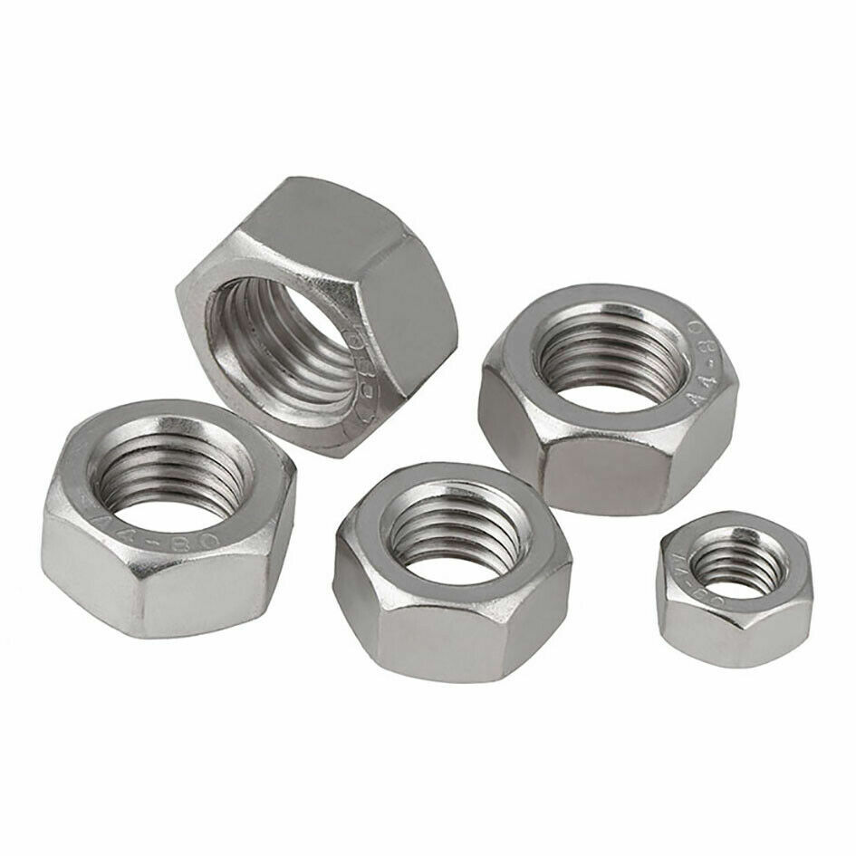 M2-M24 Hexagon Full Nuts Fit Metric Washers/Bolts  316 Stainless Steel (DIN934)