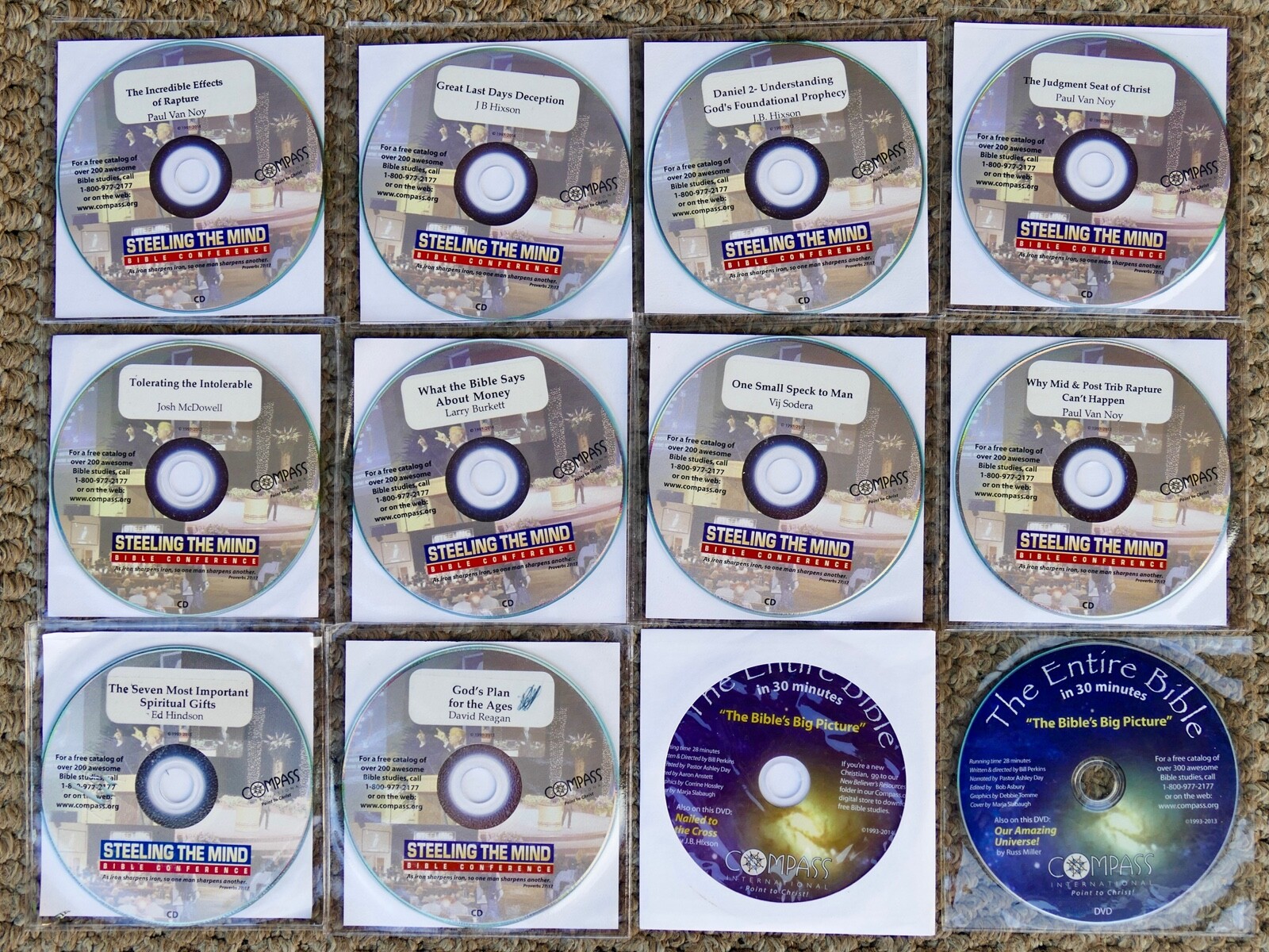 12 Compass International "Steeling the Mind" Bible Conference CD lot collection
