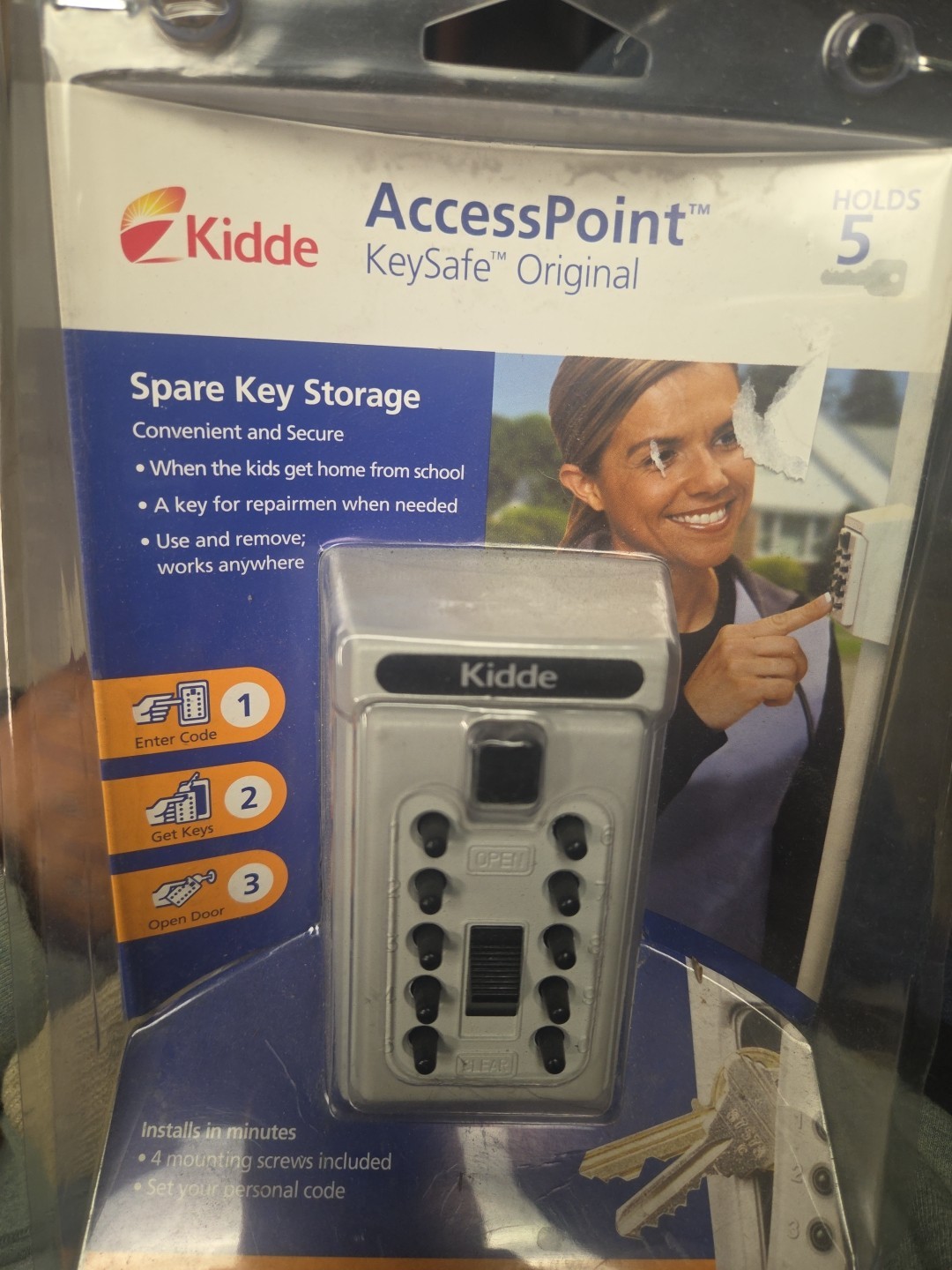 Kidde Access Point Keysafe Push Button Wall Mounted Spare Key Storage Safe NEW