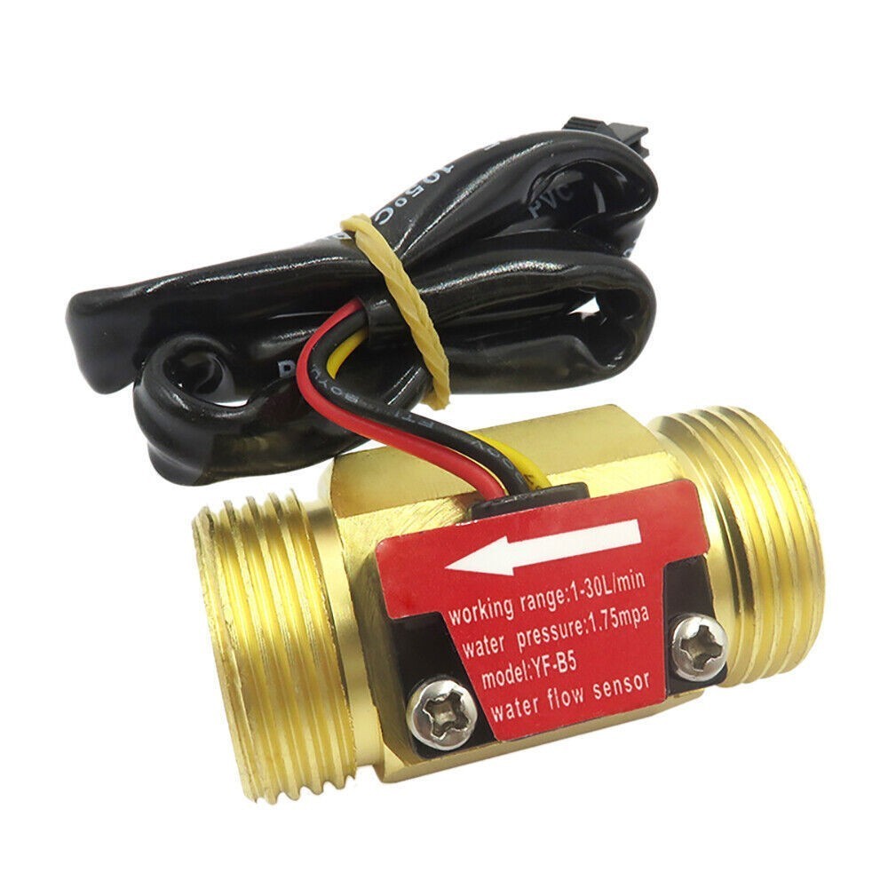 Thread Hall Effect Flow Sensor Switch Flow Meter G1/2" 3/4" 1" NEW