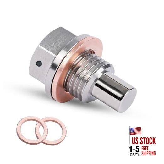 M14 x 1.5 Car Magnetic Oil Drain Plug, Stainless Steel M14x1.5 Sliver M14