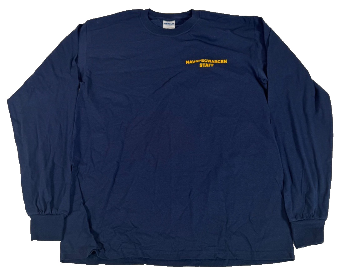 US Navy SEAL Special Warfare Center NAVSPECWARCEN Staff Long Sleeve Shirt Medium