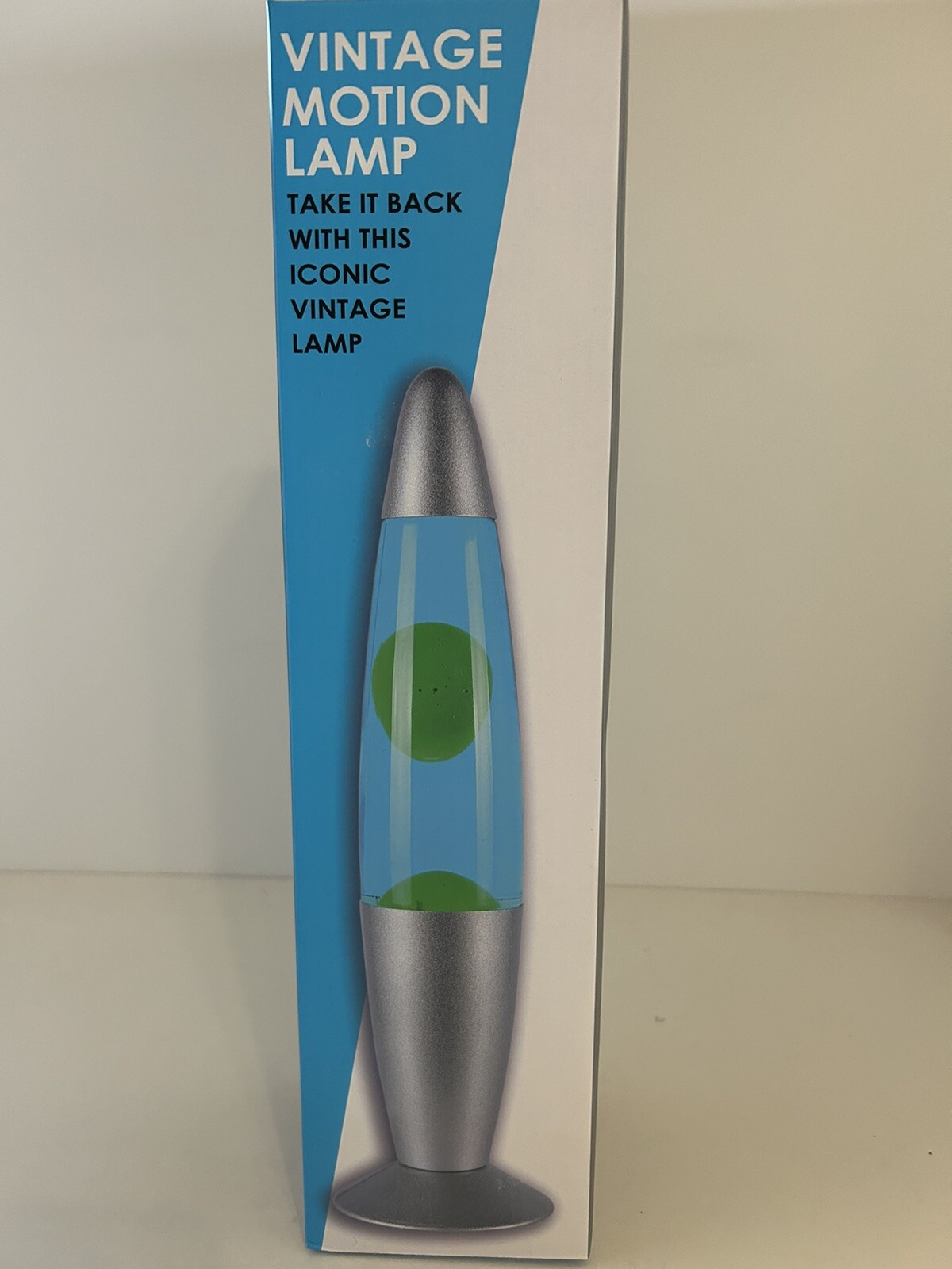 VINTAGE LAVA MOTION LAMP Fizz Creations Green & Blue 16” Tall NEW IN BOX