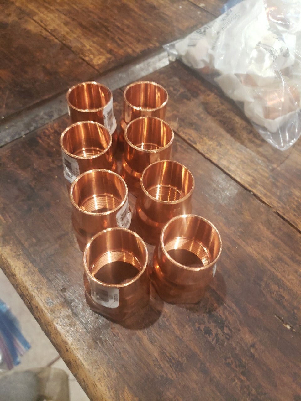 1" FIP x 1" Copper Sweat Adapter    #181 " LOT OF 8 " W01263L