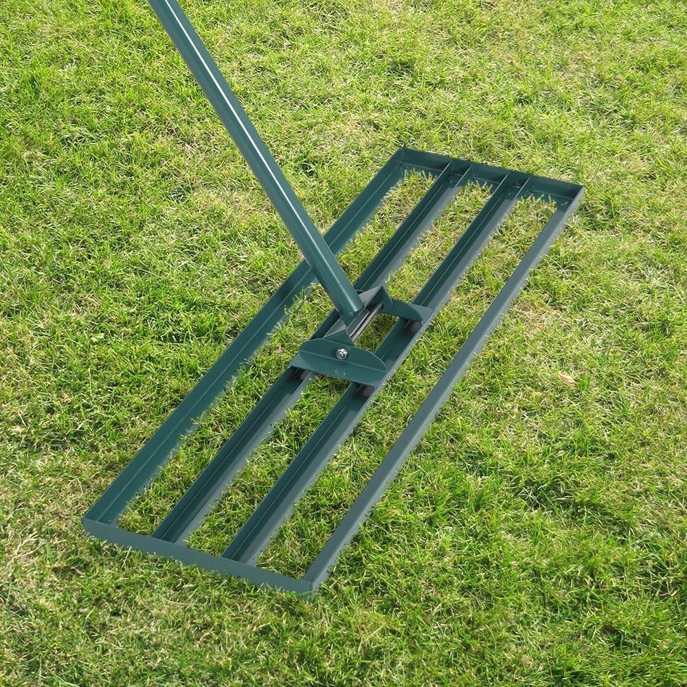 30" x 10" Lawn Leveling Rake Heavy Duty Level Lawn Tool for Garden Golf Course