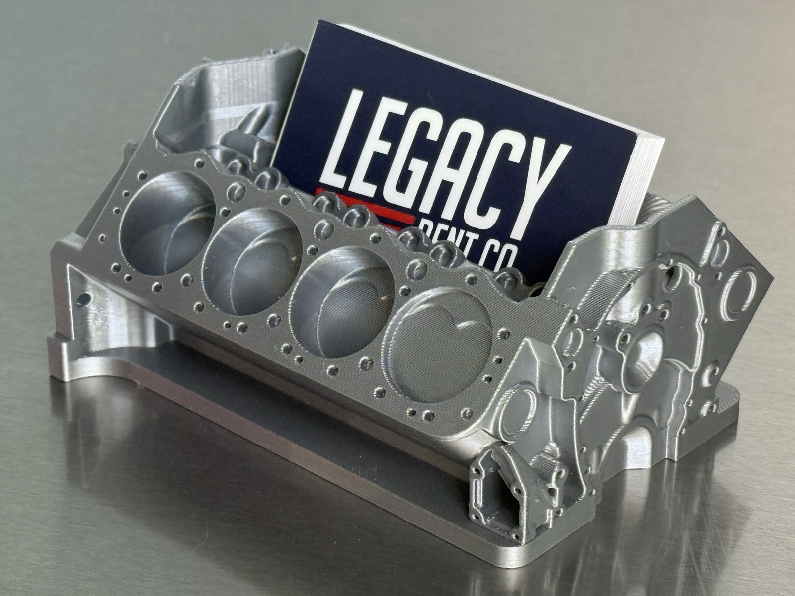 ENGINE BUSINESS CARD HOLDER AUTO REPAIR SHOP PAINT BODY MACHINE CHEVY FORD DODGE