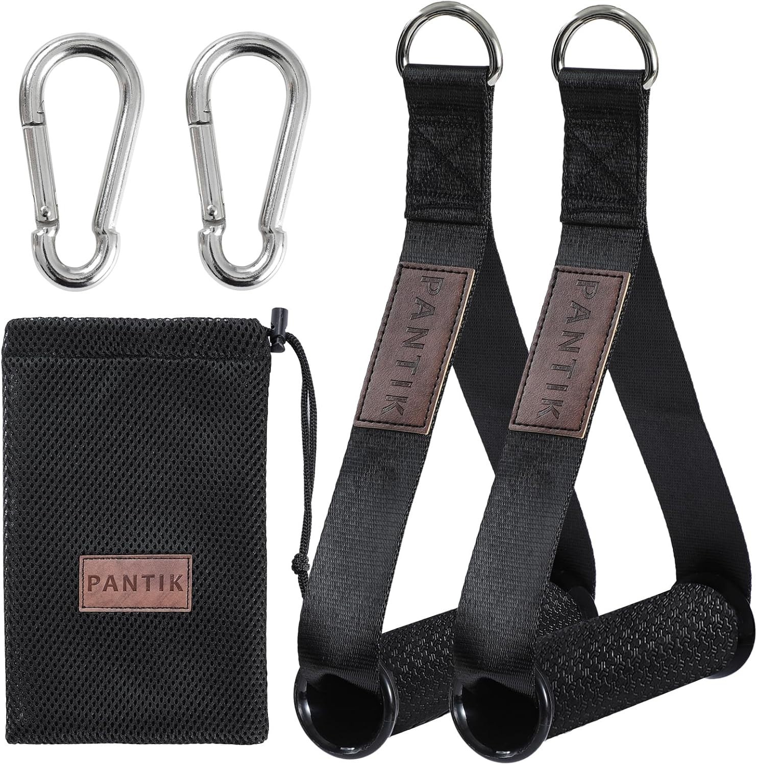 CoreSlings Cable Machine Handles with Finger Straps for gripping Forearm Stre...