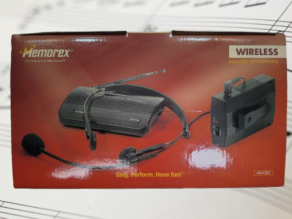 PERFECT! Memorex -Wireless Headset Mic -MKA382- New -NEVER USED + Orig.  Box